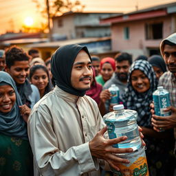 A powerful image of a Muslim individual passionately striving in the path of Allah