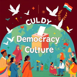 A vibrant and engaging poster celebrating the theme of democracy culture