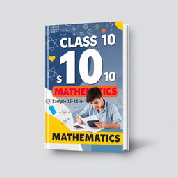 An engaging book cover design for Class 10 Sample Papers in Mathematics