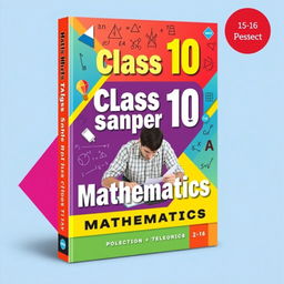 An engaging book cover design for Class 10 Sample Papers in Mathematics