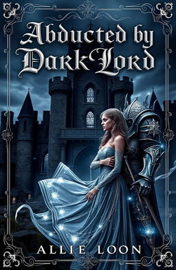 A captivating book cover for a historical fantasy novel titled 'Abducted by Dark Lord'