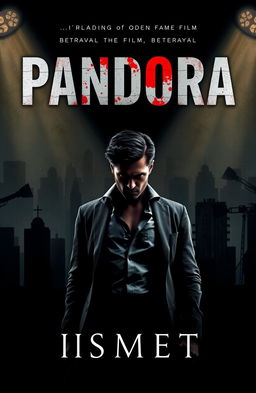 A dramatic book cover design for a novel titled 'Pandora' by Ismet