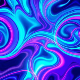 A vibrant neon-themed wallpaper featuring swirling patterns of electric blues, pinks, and purples creating a luminous, dynamic background