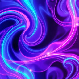 A vibrant neon-themed wallpaper featuring swirling patterns of electric blues, pinks, and purples creating a luminous, dynamic background