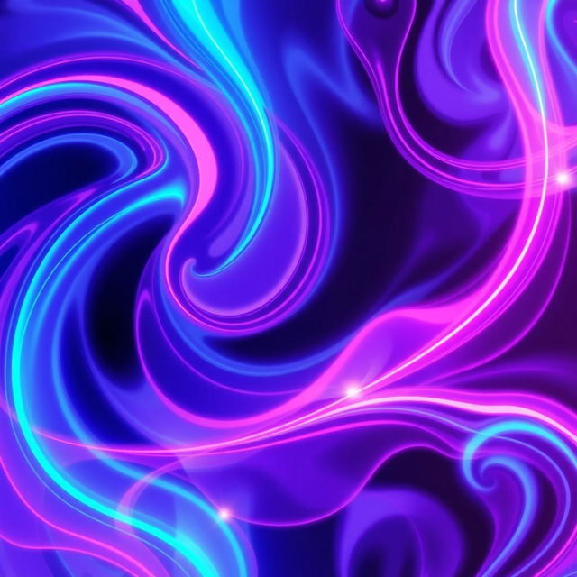 A vibrant neon-themed wallpaper featuring swirling patterns of electric blues, pinks, and purples creating a luminous, dynamic background