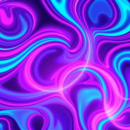 A vibrant neon-themed wallpaper featuring swirling patterns of electric blues, pinks, and purples creating a luminous, dynamic background