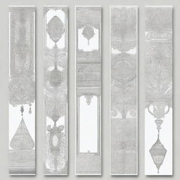 A pencil drawing of various creative banner ideas