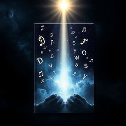 A striking book cover design featuring a dark yet bright cosmic background