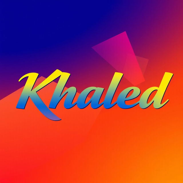 A vibrant and engaging profile picture featuring the name 'Khaled' stylishly integrated into the design