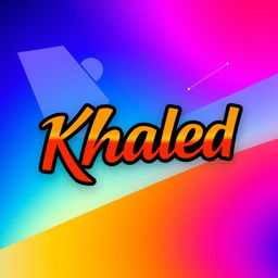 A vibrant and engaging profile picture featuring the name 'Khaled' stylishly integrated into the design