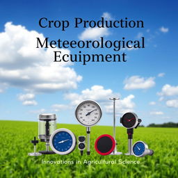 A visually striking cover page design for a crop production meteorological equipment report