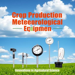 A visually striking cover page design for a crop production meteorological equipment report