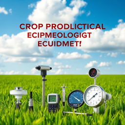 A visually striking cover page design for a crop production meteorological equipment report
