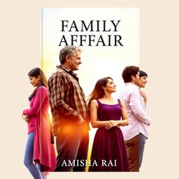 A touching book cover for 'FAMILY AFFAIR' by Amisha Rai