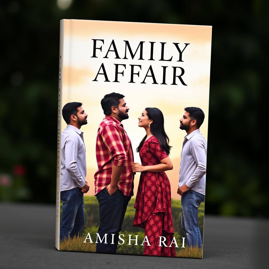 A touching book cover for 'FAMILY AFFAIR' by Amisha Rai