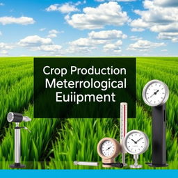 A visually striking cover page design for a crop production meteorological equipment report