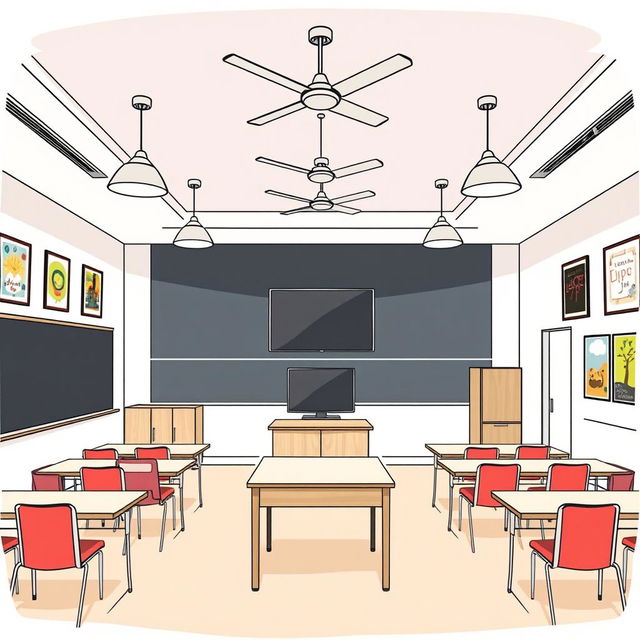 A sketch of an aesthetically pleasing classroom