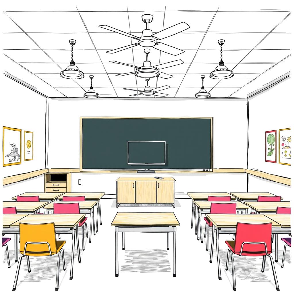 A sketch of an aesthetically pleasing classroom