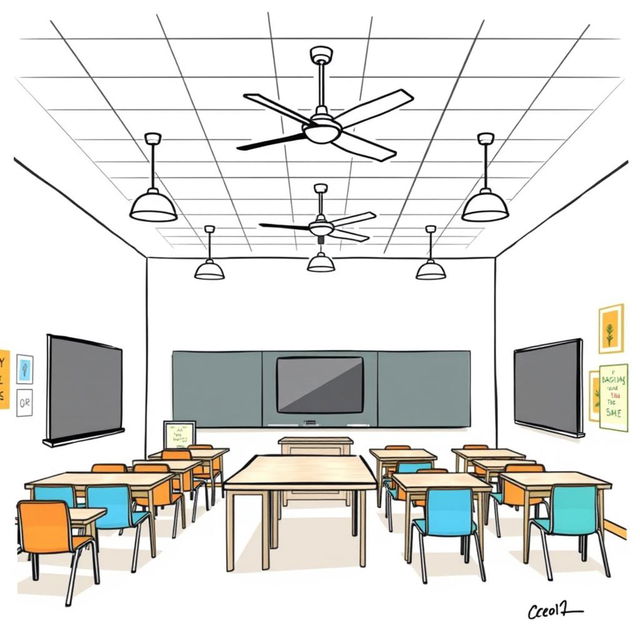 A sketch of an aesthetically pleasing classroom