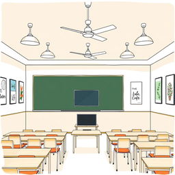 A sketch of an aesthetically pleasing classroom