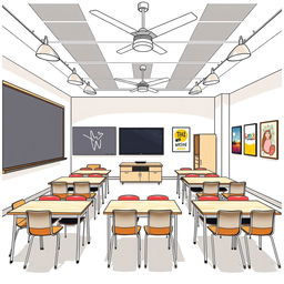 A sketch of an aesthetically pleasing classroom