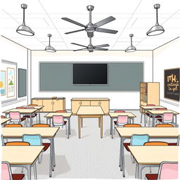 A sketch of an aesthetically pleasing classroom