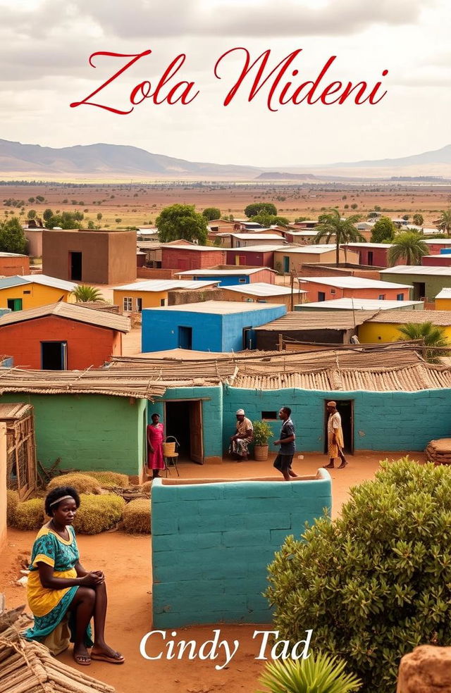 An African township in Botswana, showcasing vibrant community life and resilience