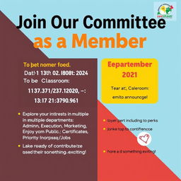 Join Our Committee as a Member! Date: 13th December, 2024