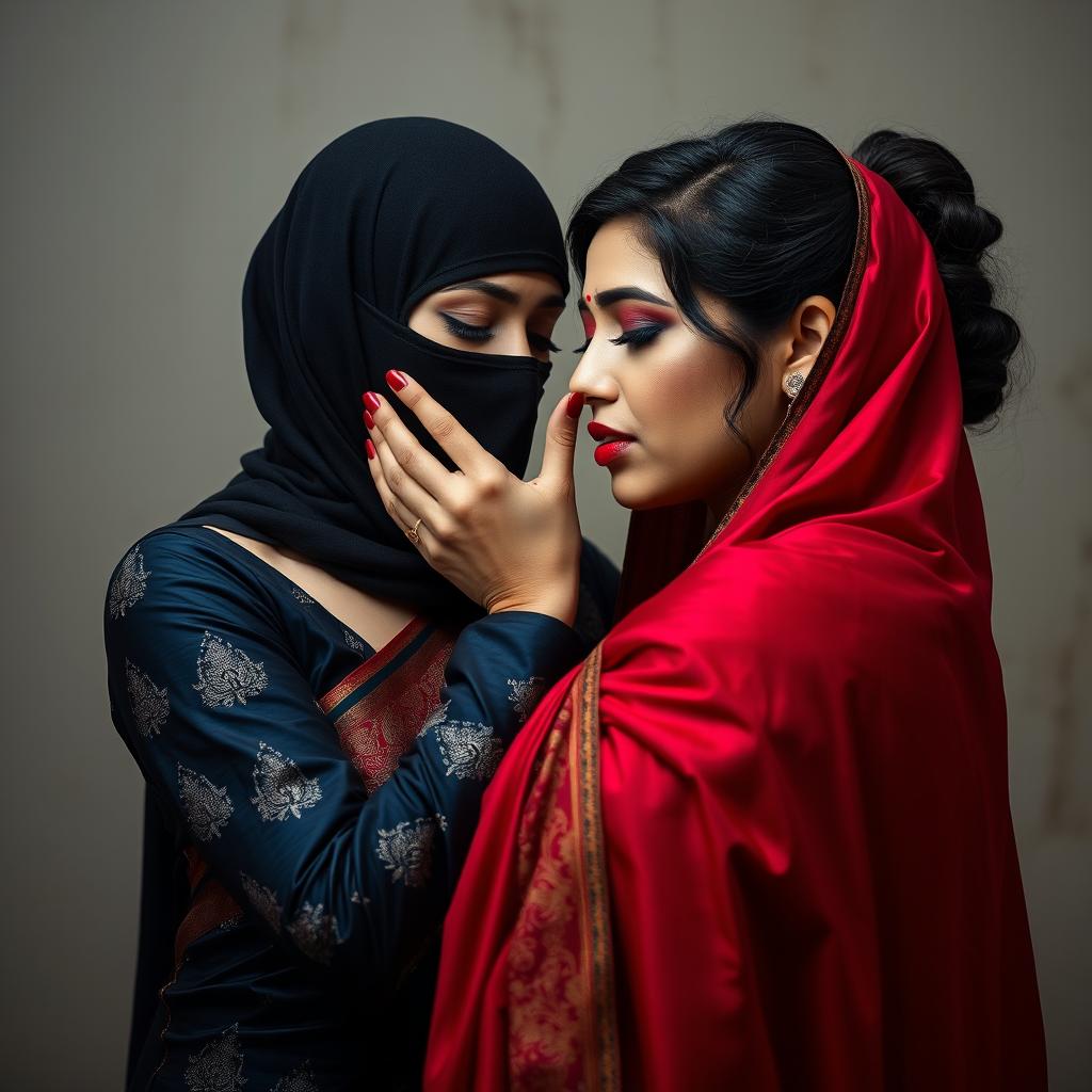 An alluring scene capturing the essence of mystery and seduction
