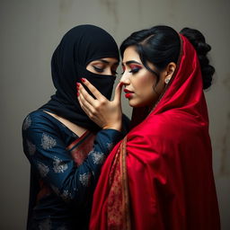 An alluring scene capturing the essence of mystery and seduction