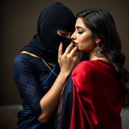 An alluring scene capturing the essence of mystery and seduction