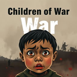 A poignant poster illustrating the theme of children affected by war