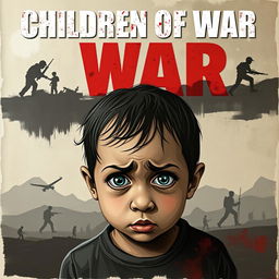 A poignant poster illustrating the theme of children affected by war