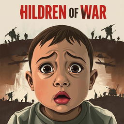 A poignant poster illustrating the theme of children affected by war