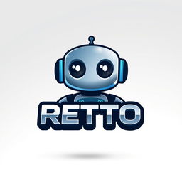 A sleek, modern logo design featuring a stylized robot named "RETTO"