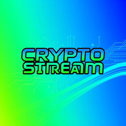 A vivid and modern digital art representation of the logo for a Telegram channel called 'Crypto Stream'