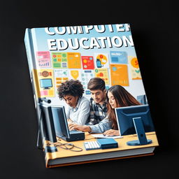 A visually striking book cover that illustrates the theme of computer education