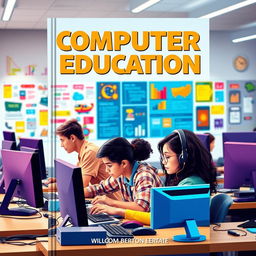 A visually striking book cover that illustrates the theme of computer education