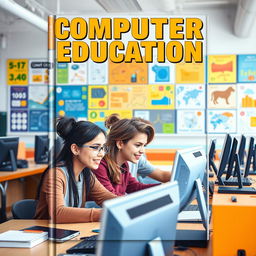 A visually striking book cover that illustrates the theme of computer education