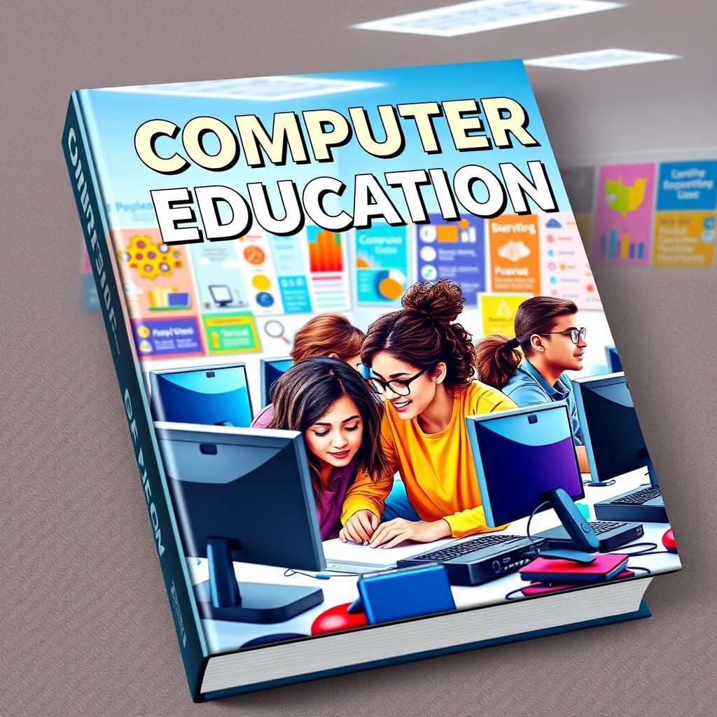 A visually striking book cover that illustrates the theme of computer education