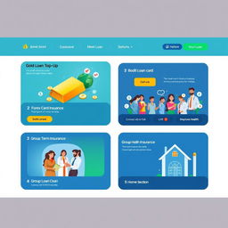 A visually appealing and professionally designed digital portal interface for a bank