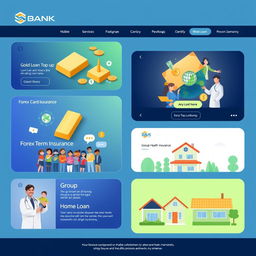 A visually appealing and professionally designed digital portal interface for a bank