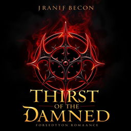 A striking book cover design featuring a dark, mystical ancient vampire sigil glowing with red and gold accents