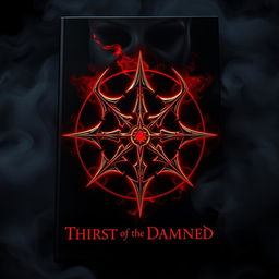 A striking book cover design featuring a dark, mystical ancient vampire sigil glowing with red and gold accents