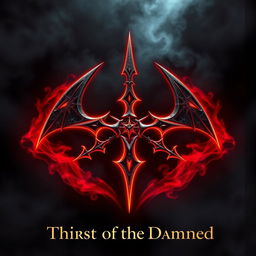 A striking book cover design featuring a dark, mystical ancient vampire sigil glowing with red and gold accents
