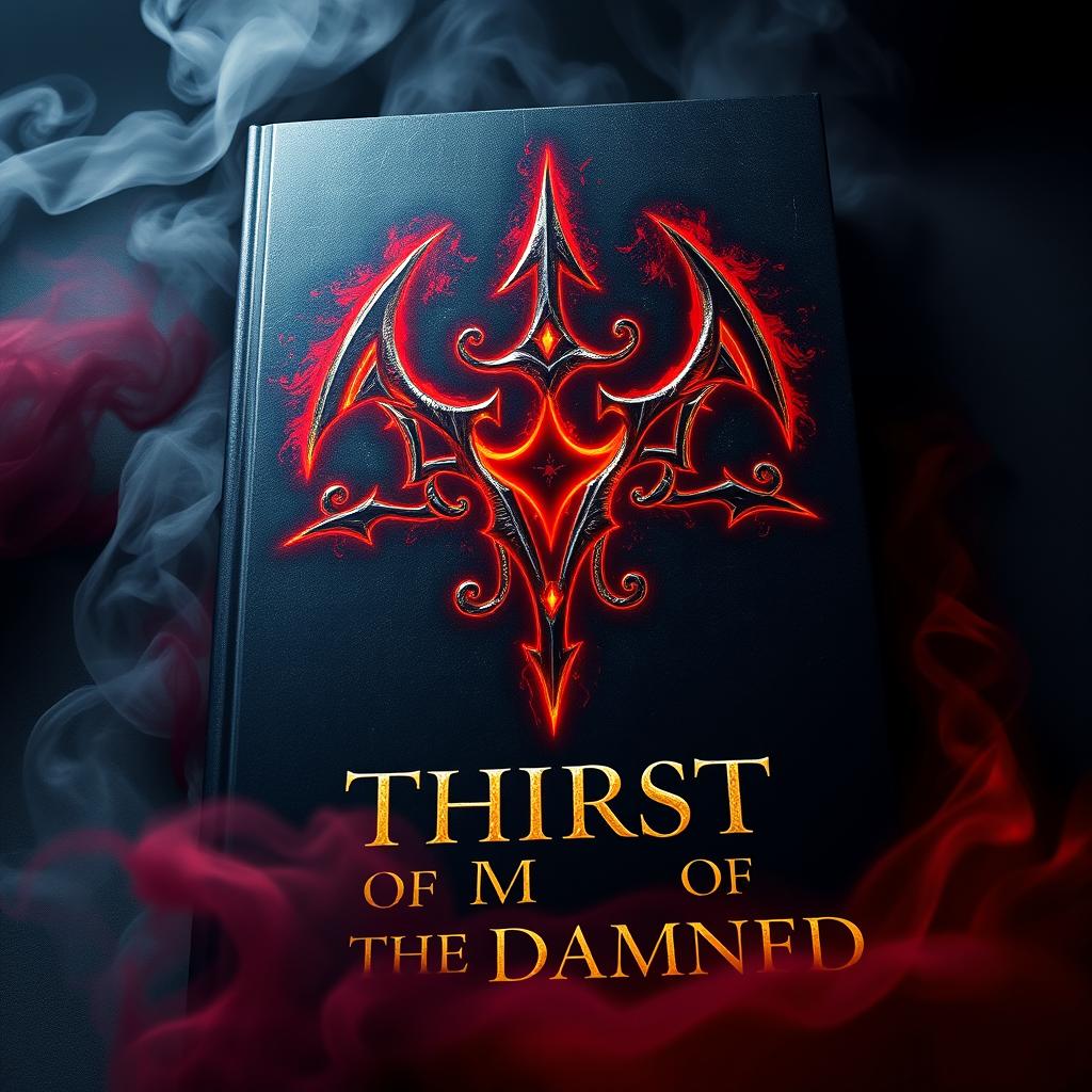 A striking book cover design featuring a dark, mystical ancient vampire sigil glowing with red and gold accents