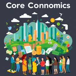 A visually engaging illustration representing the core concepts of economics