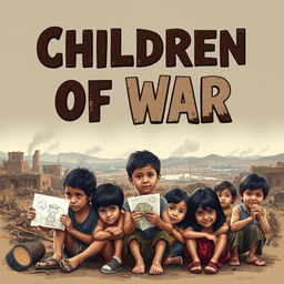 A poignant and thought-provoking poster focused on the theme "Children of War"