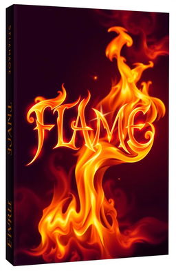 A book cover design featuring a dynamic and mesmerizing representation of flame and fire