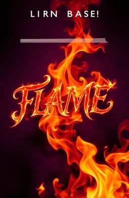 A book cover design featuring a dynamic and mesmerizing representation of flame and fire